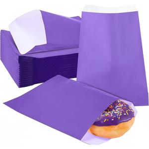 Epakh 500 Pcs Grease Resistant Paper Treat Bags 5.12 x 7.09 Inches Paper Cookie Sleeves Bags Glassine Semi Transparent Flat Bakery Sleeves Envelopes for Bakery Candies Chocolate