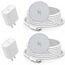 Magnetic Wireless Charger for iPhone 17 16 15,2Pack 6FT 15W Apple Fast Mag-Safe Charger with USB C Fast Charging Block for iPhone 17/17 Air/16/16 Pro/Pro Max/15/14/13/Plus/Pro/Pro Max,AirPods 3/Pro 2 (White)