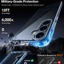 TORRAS Guardian Shockproof for Samsung Galaxy S25 Case, [12FT Military Grade Drop] Thin & Soft Touch for Samsung S25 Case, Transparent Protective Slim Case for Samsung S25, Diamond Clear