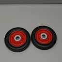 2 Pack - Solid Rubber Flat Free Tire 6" x 1.5" Hand Truck Wheel - 1.25" Offset Hub  5/8" Axle - 350 lbs Capacity