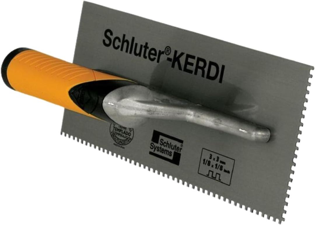 Schluter Kerdi Square-Notch Trowel - Ideal for Installing Kerdi - 1/8-Inch X 1/8-Inch, 1-Pack - TRL-KER