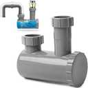 MoyRetty Universal Shampoo Bowl Sink Hair-P Trap, Fits Standard 1-1/2" Inlet & Outlet Drain Pipes, Beauty Barber Salon Equipment PVC Material Easy Clean(1 Pack)