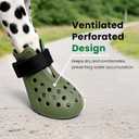 Dog Shoes for Hot Pavement - Comfortable Paw Protection for Medium & Large Dogs, Adjustable Strap & Non-Slip, Easy-Clean, Outdoor Sports Boots, Dog Booties for Summer Rain (Green, XL)