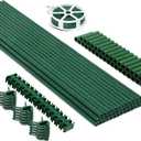 MAXPACE 125pcs Garden Stakes Kit: Includes 40 Sets of Fiberglass Plant Sticks Supports & Accessories for DIY 4ft, 5ft, 6ft, 7ft Stakes for Tomato, Vegetables, Indoor & Outdoor Gardening Supplies