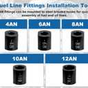 Universal AN Fuel Line Fitting Installation Tool Kit Fits 4AN-16AN Sizes, Compatible with 4AN/6AN/8AN/10AN/12AN Hoses & Socket Nuts, with Automotive Connect/Disconnect Functions