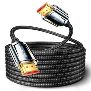 JSAUX 8K@60Hz HDMI Long Cable 16FT, 48Gbps HDMI 2.1 Ultra High Speed HDMI Cable, (8K@60Hz 4K@144Hz) HDMI Cord, eARC HDR10 HDCP 2.2 & 2.3 3D, Compatible with PS5/ HDTV/ Xbox/ Roku TV/ Monitor/ Blu-ray