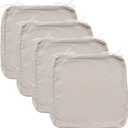 FLYMEI Patio Cushion Covers 20x20x2 Waterproof Outdoor Cushion Cover Replacement 4Packs Outdoor Seat Cushion Slipcover for Rattan Chair Sofa, Apricot