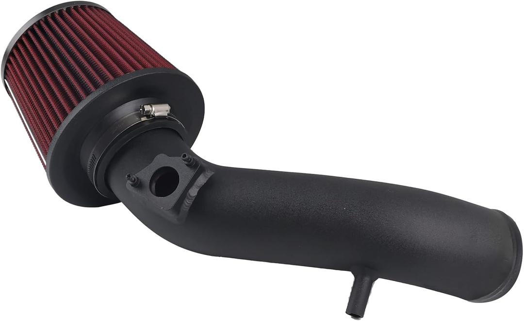 Cold Air Intake Kit Compatible with 2008-12 Honda Accord 2.4L 8th gen,High Performance Red Filter Black Pipe washable filter