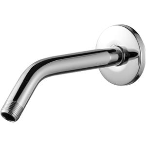OFFO Shower Arm with Flange, 6 in Wall Mount Replacement Angle Shower Head Arm Wall-Mounted For Fixed Shower Head & Handheld Showerhead, Chrome