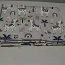 Blissful Diary Baby Splat Mat for Under High Chair, 50.4 x 50.4 Inch Wipeable Splash Mat, Waterproof and Washable, Anti-Slip Floor Protector, Gray Zebra