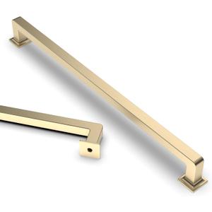 Asidrama 10 Pack 10 Inch(256mm) Brushed Brass Cabinet Pulls Cabinet Handles Cupboard Handles Kitchen Cabinet Hardware for Cupboard Drawer Pulls