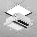 VallisCo 4 in 1 Bathroom Exhaust Fan with LED Light and Heat Function, 1800W Ceiling Ventilation Combo, 140 CFM Quiet Bathroom Fan with Wireless Remote Control Keypad, 110V, Medium