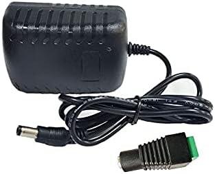 AC to DC Adapter 5V 3A Power Supply with 5, 5mm x 2, 1mm Plug Connector for Strip Light, Wireless Router, Security System , Switches, CCTV Cameras, Black, 8CM*5CM*3.3CM