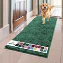 Muddy Mat Shown on TV  Super Absorbent Microfiber Dog Door Mat for Muddy Paws, Non-Slip Washable Pet Rug, Quick Dry Chenille Entryway Carpet, Machine Washable Indoor Outdoor mat, Dark Green 59"x24"