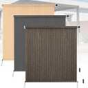 Kokorona Outdoor Roller Shades 5' W x 6' L (60" W x 72" H), Cordless Patio Shades Roll Up Outdoor, 90% UV Protection Outside Sun Shade Roller Blinds Cloth for Porch Pergola Balcony Windows, Mocha