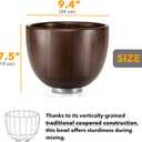 SpaceAid Wooden Bowl for Mixer - Kitchen Space Aid Acacia Wood Mixing Bowls Holder for Stand Mixer, Compatible with 4.5 & 5 QT Tilt-Head Models Kitchen, Natural Wood