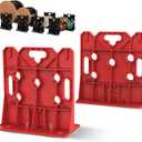 Multi Purpose Wire Dispenser, Cable/Wire Spool Rack, Wire Spool Caddy, Holds Spools Up to 34" In Diameter, Load Capacity 330 LBS, 1 Pair (Red)