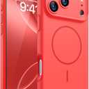 Magnetic for iPhone 17 Pro Case, [Matte Solid Color] [Full Camera Protection] Protective Case for iPhone 17 Pro - Red