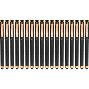 Linbsunne Black Gel Pens 0.7mm Medium Point Pen Office Pens 2-in-1 Stylus Pens for Touch Screens Gel Ink Rollerball Pens for Writing (18 Pack-black)