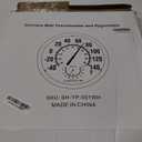 Circrane 13.25 Inch Round Thermometer with Hygrometer, Large Indoor Wall Patio Bimetal Weather Thermometer, No Battery Required, White