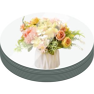 12PCS Small Round Mirrors, 6" Circle Mirror Centerpieces, Acrylic Wall Mount Mirrors, Wedding & Christmas Decorations