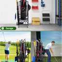FHXZH Golf Bags Storage Garage Organizer - Golf Bag Stand Fit Single Golf Bags, Golf Clubs, and Golf Equipment Accessories, Golf Bag Storage Rack with Wheels for Garage, Club, Shed, Basement