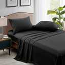 FreshCulture King Flat Sheets Only, Pack of 6, Soft Microfiber Bedding Sheets for Home, Salons, Hotels, Bulk Flat Sheets Only King Size (Black)