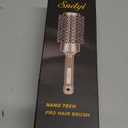 Sndyi Large Round Brush for Blow Out, 2.1 Inch Nano Thermal Ceramic Ionic Round Hair Brush with Boar Bristles, Boost Shine and Volume, Quick Blow Drying and Styling, Best for Long Thick Hair