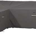Classic Accessories Ravenna Water-Resistant 104 Inch Patio Left Facing Sectional Lounge Set Cover, Patio Furniture Covers (83"L x 104"L x 32"D x 31"H, Dark Taupe/Mushroom/Espresso)
