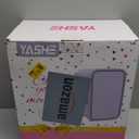 Mini Fridge, 6 Liter/8 Can 110V AC/DC Portable Thermoelectric Cooler Refrigerators for Bedroom, Skincare, Beverage, Office, Dorm Room and Car, Purple