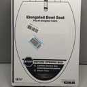 KOHLER 20110-96 Brevia, Slow Close Toilet Seat, Elongated Toilet Seat, Grip-Tight Bumpers Quick-Attach Hardware, Biscuit