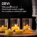 DEVI Fresh Citronella Highly Scented Tea Lights Candles 96 Pack, 4-5 Hours Natural Palm Tea Candles Bulk for Home Scented, Small Indoor Summer Scented Tealight Votives for Home, Patio Garden Yard