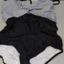 B2prity Women's One Piece Swimsuits Tummy Control Front Cross Bathing Suits Tie Back Slimming V Neck Swimwear XL