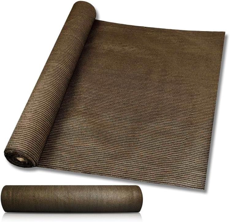 Windscreen4less 8'x15' Sun Shade Fabric Roll Shade Cloth Cover Wind Screen UV Block for Outdoor Pergola Patio Backyard Garden Greenhouse, Brown