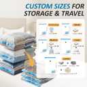 Cozy Essential Vacuum Storage Bags, 80% Compression Vacuum Seal Space Saver Plastic Packaging Bags for Clothes, Blankets, Pillow, Bedding, Comforters, Sealer Clothing Storage,20 Combo