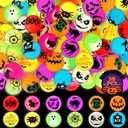 50Pcs Halloween Bouncy Balls Bulk, 12 Kinds of Halloween Party Favors 1.18 Inch Glow in The Dark Bouncing Balls, Halloween toys Fake Eyeballs for Trick or Treating Goodie Party Favors