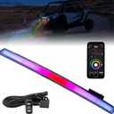 KEMIMOTO 2024+ XP 1000 Front Light Chasing Color, Compatible with Polaris RZR XP 1000/4 2024 2025, Front Accent RGB APP Control Waterproof Light with Turn Signal Kit #2415449