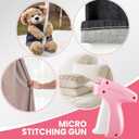 Stitch Gun for Clothes, Handheld Stitch Gun Quick Clothing Fixer, Portable Tagging Gun for Home & Retail Use, Includes 6 Needles,1000 Black & 1000 White Fasteners (Pink,1pcs+2000tag)