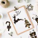 3 x 12" Christmas Pattern Paper & Sticker Kit Black Gold Scrapbook Premium Specialty Paper Double-Sided 12"x12" with 12 Designs 36 sheets for Scrapbooking Card Making Crafting