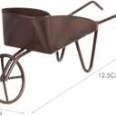 Model Miniature Wheelbarrow, 2pcs Wheelbarrow Miniature Gardening Box Dollhouse Barrows Simulation Cart Models for Action Figures Landscape Decoration