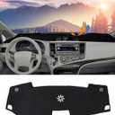 BIBLOZ Dash Cover for Toyota Sienna 2011-2014 Accessories Black Flannel Dashboard Cover Mat Car Dashboard UV Sun Protection