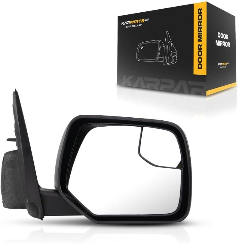 For Ford Escape 2010 2011 2012 Door Mirror Passenger Side | Power View | Outer | Rear | Non-Heated | w/Integrated Spotter | Textured Black | Replacement For FO1321351 | AL8Z17682AA