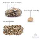 River Rocks Decorative Ornamental Vase Filler Aquarium Gravel Natural, Large 2 lbs - Landscaping Pebbles for Indoor Plants, Fish Tank Gravel, Terrarium & Home Decor, DIY & Crafting  Royal Imports