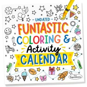 Tiny Expressions 2026 Kids Calendar Undated - Funtastic Coloring and Activity Calendar for Kids - 12 x 12 Inches, Customizable for 2026 or 2027 - Educational and Interactive Use at Home and School