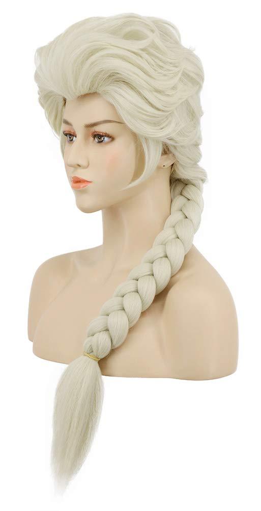 VGbeaty Adult Women Long Beige Braided Wig Halloween Cosplay Party Costume Wig (Beige)