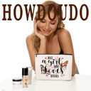 Horse Gifts for Girl Women Funny Birthday Christmas Gifts for Equestrian Cowgirls Horse Makeup Bag Inspirational Gift for Female Animal Lovers Cowgirls Mom Friends - Just A Girl Who Loves Horses (Multicolor0579)