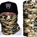 4 x Tubular Bandanas With Face Shielding Protection Unisex - Camo (Brown)