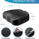 Wheelchair Seat Cushion - High Density Memory Foam and Inner Springs Comfort Support Without Flatten - Mobility Scooter Accessories - Large Chair Pad Pain Relief for Adults & Seniors