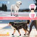 BEAUTYZOO Anti Slip Dog Socks Boots, Dog Shoes for Hot/Cold Pavement Snow Rain Days,Waterproof Grip Dog Booties Paw Protector for Hardwood Floor, Prevent Licking for Small Medium Large Senior Old Dogs