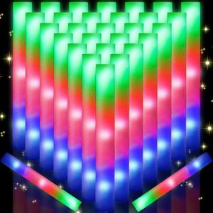 217 PCS Glow Sticks Bulk Party Pack, Foam Glow Sticks, Glow In The Dark Party Supplies, Foam Light up Sticks with 3 Modes Colorful Flashing, Foam Glow Sticks Bulk for Wedding, Party, Birthday, Raves